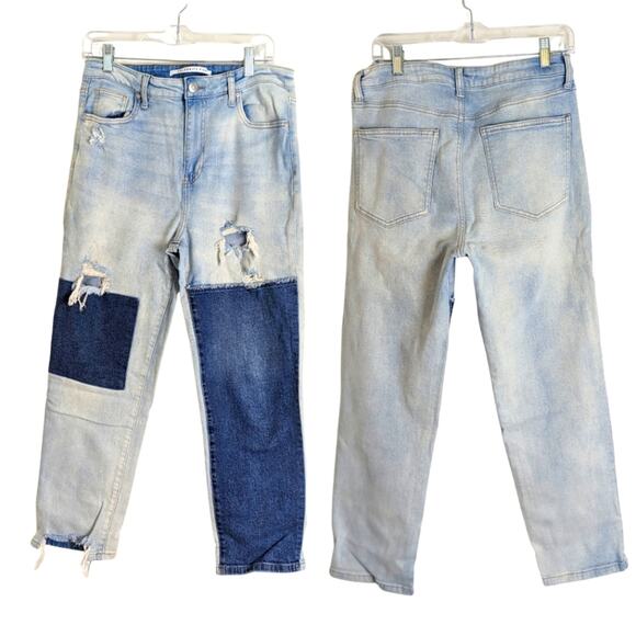 Denim - Patchwork Denim Jeans High-rise Two Tone Wash Women's Size 31